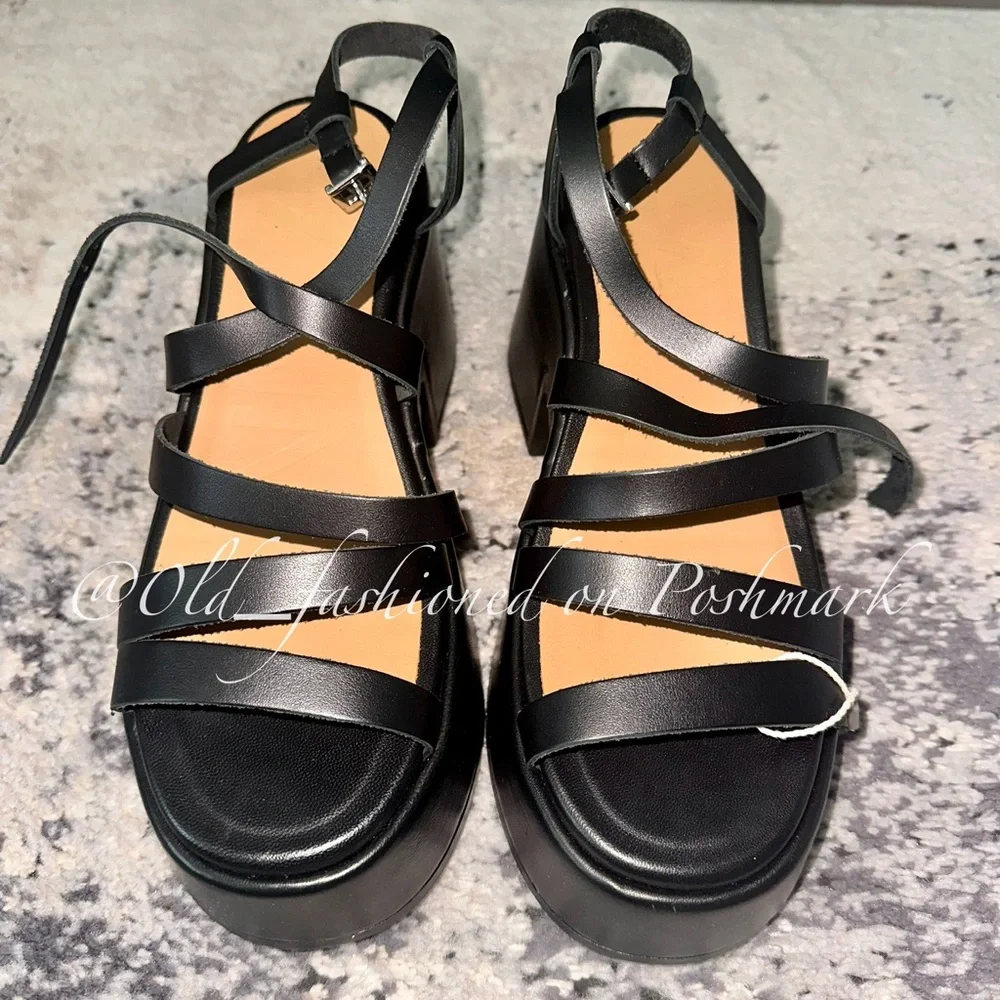 GANNI Platform Leather Sandals